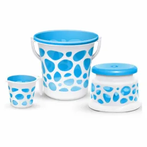 Milton Duplex Spa 3 Pcs Set, Includes Bucket, Mug & Stool, Trendy Bathroom Set for everyday use