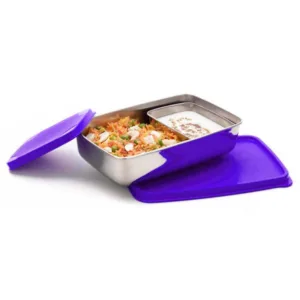 Signoraware Compact Steel Lunch Box (Big),  BPA Free, Microwave & Dishwasher Safe, Ideal for School, Office & Travel Purposes