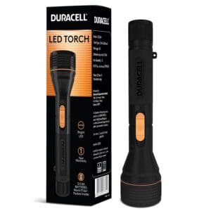 Duracell LED Torch, 3 AAA Batteries FREE, Super Bright, 12000 LUX