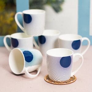 JCPL Alton Hilton Blue Coffee & Tea Mug Set of 6 (332)