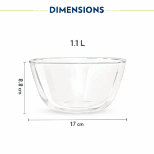 Borosil Square Mixing Bowl - 1100 ml