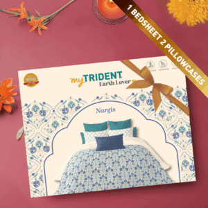 Trident Earth Lover Bedsheet, 100% Cotton King Size (108"x108") Bedsheet for Everyday Use and Gifting