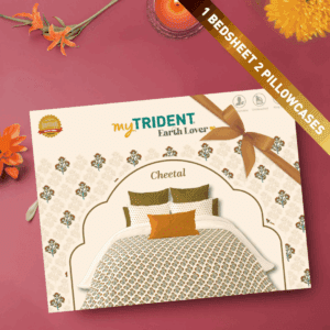 Trident Earth Lover Bedsheet, 100% Cotton King Size (108"x108") Bedsheet for Everyday Use and Gifting