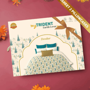 Trident Earth Lover Bedsheet, 100% Cotton King Size (108"x108") Bedsheet for Everyday Use and Gifting
