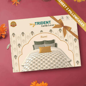 Trident Earth Lover Bedsheet, 100% Cotton King Size (108"x108") Bedsheet for Everyday Use and Gifting