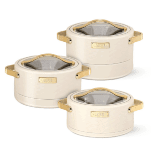 Jaypee Luxura Klass 3 pcs Casserole Set (1500 ml, 2000 ml & 2500 ml), Keeps food fresh for long hours