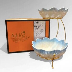 Addox 2-tier Platter, Flower Shape