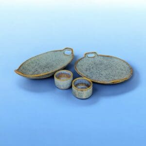 Tattva Ceramic 4 pcs Platter Set, For thoughtful and elegant gifting