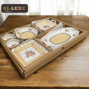 Ceramic Platter Serving Set, For Casual Hosting & Gifting