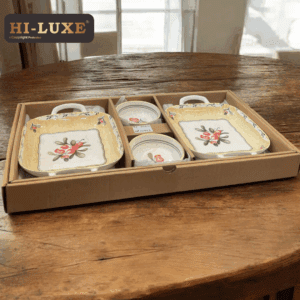Ceramic Platter Serving Set, For Casual Hosting & Gifting