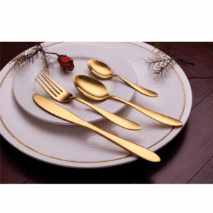 Metinox Gold Munnar Cutlery, Gold PVD Coated, Durable Long Lasting Coating