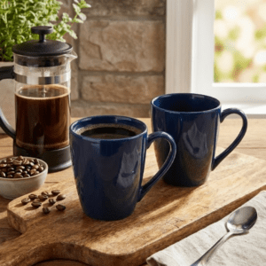 Tatva Porcelain 2 Pcs Mug Set, 300 ml Mugs suitable for Coffee and Teas