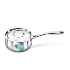 Hawkins Pro Sauce Pan, Triply Sauce Pan with Stainless Steel Handle and Stainless Steel Lid