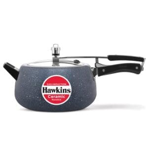 Hawkins Ceramic Nonstick Pressure Cooker, Induction Compatible Inner Lid Cooker
