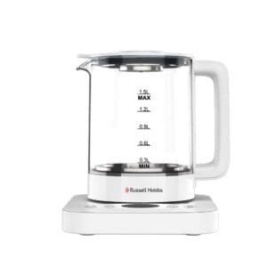 Russell Hobbs AuraLite 1.5L 9-in-1 800W Multi-Function Kettle | Boil, Brew & Cook with Touch Control, Variable Temp (40–100°C)| Keep Warm Function, Auto Shut-Off, Infuser & Steamer Accessories RJK1500
