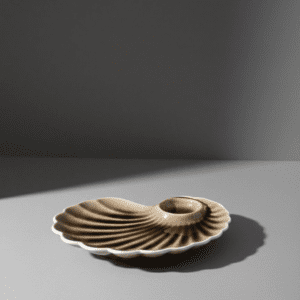 Tatva Mayur Chip and Dip Platter, Ceramic Platter Ideal for Serving Snacks & Savories