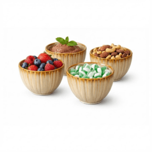 Tatva Mint Bowl Set, 4 pcs Ceramic Bowl Set Ideal for Serving Dips, Savories and Desserts