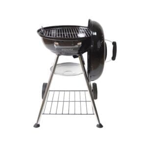 Exousia Charcoal BBQ Grill - 47 cms, Porcelain Coating Fire Bowl and Lid with 4 Legs for Sturdy Balance