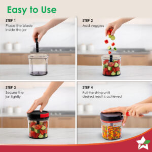 Glory String Vegetable Chopper with 6 Sharp SS Blade image 6