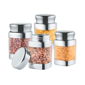JVL Square Canister Combo Set of 4 - 250ml (~0.2 kg/jar)