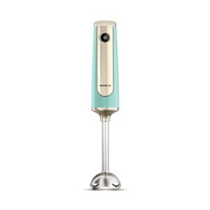 Havells CRAFT Hand Blender|50% Quieter Operation|Easy Blending with 300 Watt Power|Food Grade Material - SS304 Shaft and Blade|Ergonomic One Button Operation|2Yrs Manufacturer Warranty(Blue & Gold)