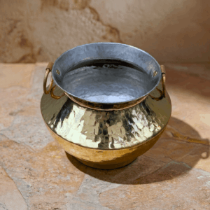 Tamira Pure Brass Serving Patili with stand, 800ml image 2