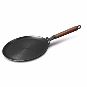 Alda Ironiq Crepe Pan 30cm | Non-Stick Flat Tawa with Cool Touch Handle | Pancake, Dosa & Crepe Pan | Heavy Duty Cookware | Induction & Gas Stove Compatible for Everyday Cooking image 2
