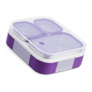 Vaya Tydbyt Stainless Steel Lunch Box, 650ml (3 Containers) - Purple