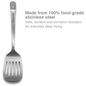 Hawkins Food-Grade Stainless Steel Turner for Dosa, Roti, Omlette, Paranthas, Pav Bhaji | Slotted Spatula, Ladle, Palta | Perfect for Flipping, Stirring, Stir-Frying, Draining (SSPTT) image 2