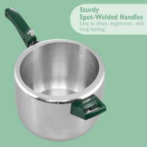 Hawkins 5 Litre Pressure Cooker | Stainless Steel | Quik | Straight Body | Induction Compatible | Ideal for 5–7 persons | Silver (QSP50)|Induction and Gas Stove Compatible image 4
