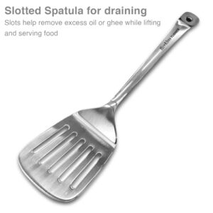 Hawkins Food-Grade Stainless Steel Turner for Dosa, Roti, Omlette, Paranthas, Pav Bhaji | Slotted Spatula, Ladle, Palta | Perfect for Flipping, Stirring, Stir-Frying, Draining (SSPTT) image 4