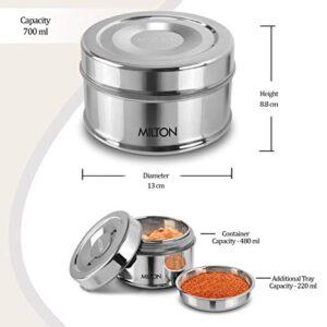Milton Steel Snack PU Insulated Steel Lunch Box, 700ml image 5