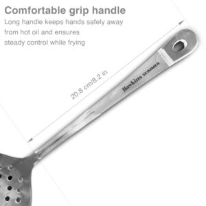 Hawkins Food-Grade Stainless Steel Skimmer for Puris, Samosa, Vada, Manchurian, Kachori, Pakodas | Poni, Jhara, Jharna, Kadchi | Perfect for Deep Frying, Straining, Draining (SSPTS) image 7