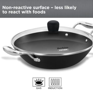 Hawkins 2.5 Litre Futura Slim Cast Iron Kadhai | Induction & Gas Compatible | Ideal for Deep Frying & Curries | with Glass Lid | Black (IMK25G)|Induction and Gas Stove Compatible image 6