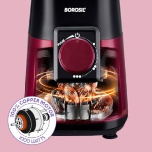 Borosil 1000W Premia Made in India 3 Stainless Steel Jar image 3