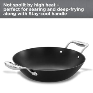 Hawkins 2.5 Litre Futura Slim Cast Iron Kadhai | Induction & Gas Compatible | Ideal for Deep Frying & Curries | with Glass Lid | Black (IMK25G)|Induction and Gas Stove Compatible image 5