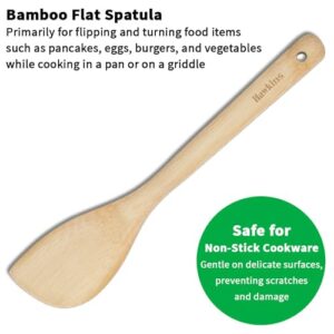 Hawkins Bamboo Spatula Set of 3, Natural Handmade Bamboo Spatulas, Kitchen Tools, Ladles, Turners, Flippers, Scrappers, Servers for Nonstick Cookware (BSPTL3) image 7