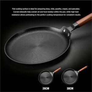 Alda Ironiq Crepe Pan 30cm | Non-Stick Flat Tawa with Cool Touch Handle | Pancake, Dosa & Crepe Pan | Heavy Duty Cookware | Induction & Gas Stove Compatible for Everyday Cooking image 7