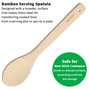 Hawkins Bamboo Spatula Set of 3, Natural Handmade Bamboo Spatulas, Kitchen Tools, Ladles, Turners, Flippers, Scrappers, Servers for Nonstick Cookware (BSPTL3) image 6