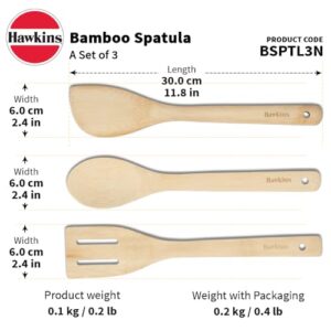 Hawkins Bamboo Spatula Set of 3, Natural Handmade Bamboo Spatulas, Kitchen Tools, Ladles, Turners, Flippers, Scrappers, Servers for Nonstick Cookware (BSPTL3) image 4