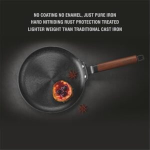 Alda Ironiq Crepe Pan 26cm | Non-Stick Flat Tawa with Cool Touch Handle | Pancake, Dosa & Crepe Pan | Heavy Duty Cookware | Induction & Gas Stove Compatible for Everyday Cooking image 4