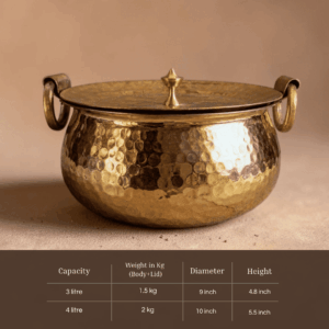 Tamira Pure Brass Madurai Handi, 4L image 7