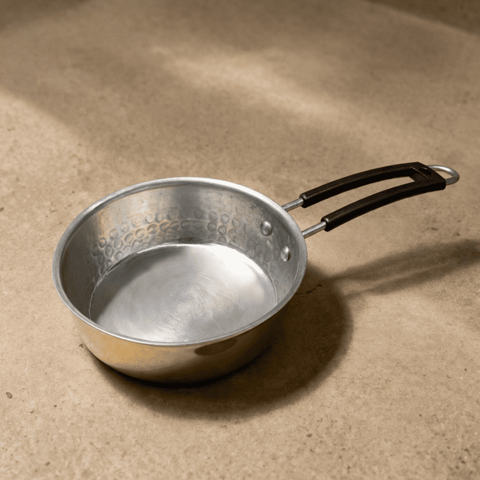 Tamira Pure Brass Frying Pan With Insulated Handle, Small, 18cm