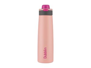 Dubblin Ruff & Tuff Insulated Steel Water Bottle, 1000ml | Double-Wall Vacuum, Hot & Cold for Hours, 100% Leak-Proof & BPA-Free – Pink