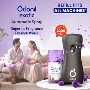 Odonil Exotic Automatic Air Freshener Spray, 225ml with Refill image 3