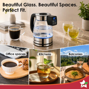 Crystal Tap & Flow Glass Kettle & Hot Water Dispenser image 3