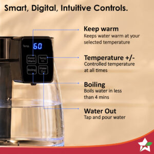 Crystal Tap & Flow Glass Kettle & Hot Water Dispenser image 4