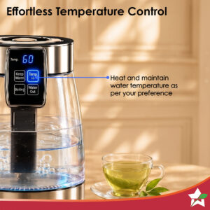 Crystal Tap & Flow Glass Kettle & Hot Water Dispenser image 6