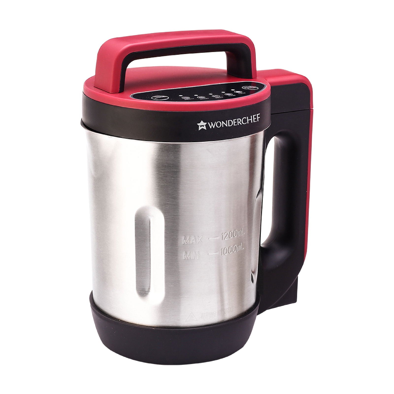 Wonderchef Neo Automatic Soup Maker, 1.2 Litre Stainless Steel Jar, 800W | 5 Pre-Set Functions, One-Touch Operation & Touch Control | Healthy Soups in 20 Minutes, 2 Years Warranty