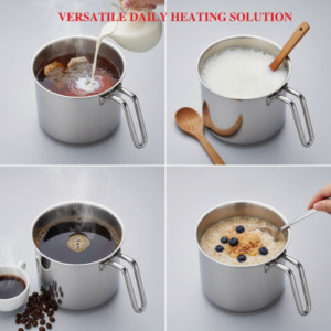 Vinod Platinum Triply Milk Pot 2 Litre - 14 cm with Glass Lid image 5